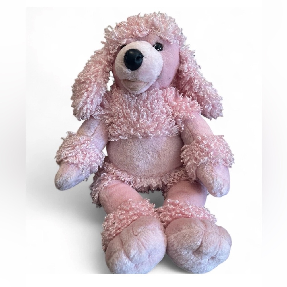 Build A Bear Workshop Pink Poodle Dog Plush 18 in Stuffed Animal Retired BABW